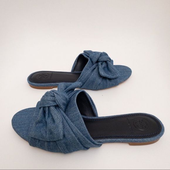 TORY BURCH Annabelle Bow Slides Size 5.5 - Picture 9 of 12